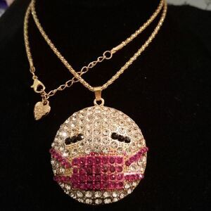 Brand new pink power ranger Betsey Johnson necklace